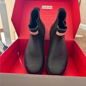 Hunter Classic Black Short Boots